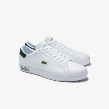 Lacoste Power Court Low Top Sneakers Pánské - Tenisky Bílé / Tmavě Zelene | CZ-X71QOM